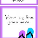 Ecrater logo set ~ coordinating logo & home page pic (#002 flipflops purple)
