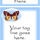 Ecrater logo set ~ coordinating logo & home page pic (#005 butterfly light blue)