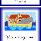 Ecrater logo set ~ coordinating logo & home page pic (#006 Noah's ark blue)