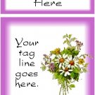 Ecrater logo set ~ coordinating logo & home page pic (#011 wildflower bouquet)