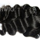 Machine made Brazilian loose deep wave hair weave