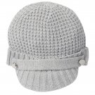 Michael Kors Women's Thermal Peak Knit Visor Beanie - Light Gray