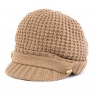 Michael Kors Women's Thermal Peak Knit Visor Beanie - Brown