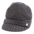 Michael Kors Women's Thermal Peak Knit Visor Beanie - Dark Gray