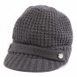 Michael Kors Women's Thermal Peak Knit Visor Beanie - Dark Gray