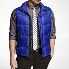 Express Men's Blue Solid Vest Tech - XL