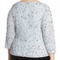 Adrianna Papell Women's V-neck Sequin Mesh Top - 16W