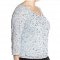 Adrianna Papell Women's V-neck Sequin Mesh Top - 16W