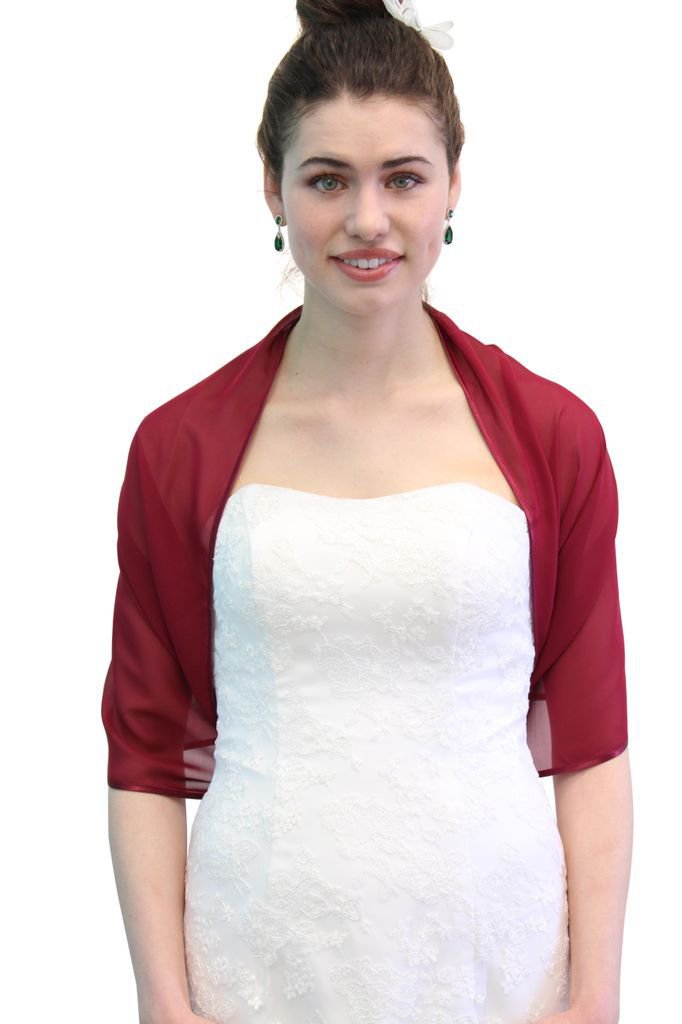 burgundy chiffon shawl