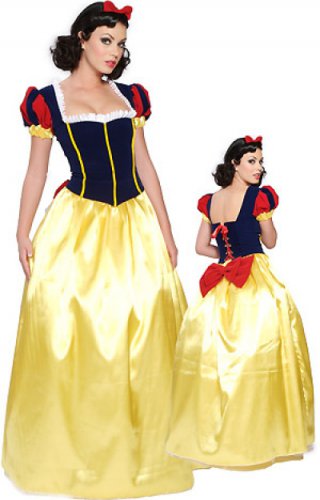Long Snow White Fairy Tale Classical Fancy Dress Costume