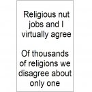 Religious Nut Jobs and I