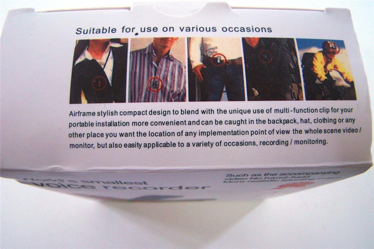 MINI DV WORLD'S SMALLEST VOICE ACTIVATED DIGITAL RECORDER 8G SPY