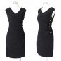 NEW with tags Classic little black dress Sleeveless V-Neck Side buttons