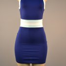 NEW with Tags, Blue and White Form Fitting Bodycon Sleeveless Mini Dress