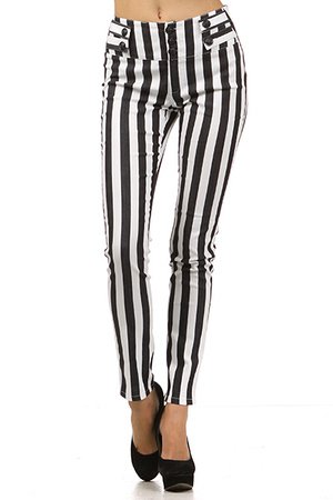 NEW with tags Vertical Stripes High waisted Skinny Pants