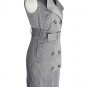 NEW with tags Gray Sleeveless Double Breasted Trench Style Dress with Belt