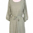 NEW with tags Olive Green Polka Dot Chiffon Dress with 3/4 Sleeves