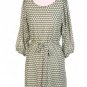 NEW with tags Olive Green Polka Dot Chiffon Dress with 3/4 Sleeves