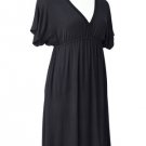NEW with tags Super Soft Empire Waist V-Neck Casual Black Dress