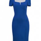 NEW with tags MAD MEN style Dress in BLUE RED GRAY YELLOW Size S M L