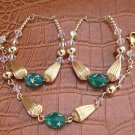 Blue Zircone Earring And Bracelet Set