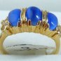 5 colors! lady's exquisite green black agate/ blue opal 18KGP ring #7,8,9 exit