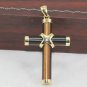 13 colors! green/yellow/red jade-agate-turquoise-tiger eye-shell cross pendant