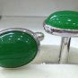 Noblest green jade bead Cufflinks free shipping
