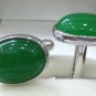 Noblest green jade bead Cufflinks free shipping