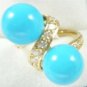 10mm white pink gray black yellow blue red black shell pearl 18KGP ring(#6-9)