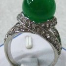6 colors! fine 12mm green/pink/red/purple jade /black agate ring US #6,7,8,9