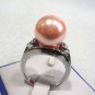7 colors! 12mm white/pink/red/yellow/black shell pearl /green jade ring US#7,8,9