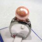 7 colors! 12mm white/pink/red/yellow/black shell pearl /green jade ring US#7,8,9