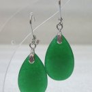7 colors! fine green/red jade black/red agate tear-drop dangle earring free ship