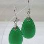 7 colors! fine green/red jade black/red agate tear-drop dangle earring free ship