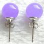 8 colors!10mm pink/purple/blue/red/green jade/black agate/tiger eye stud earring