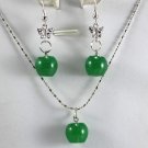 5 color-13*13mm yellow/blue/green/red/pink apple jade pendant butterfly earrings