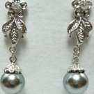 9 color! 12mm white/pink/gray/red/black/blue shell pearl green jade clip earring