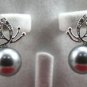 14 color! 12mm white/pink/red/gray/black/blue/green/yellow shell pearl earrings