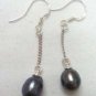 3 colors! fine cultured white/ pink/ black/fresh water pearl dangle earrings