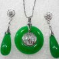 8 colors! fancy green/purple jade /black agate bless lucky pendant earring /ring