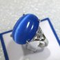 5 colors! lady's beautiful blue/red/green oval opal bead ring US size 7,8,9