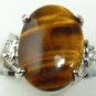 13 colors! fancy oval green/pink/purple/blue jade/turquosie/tiger eye stone ring