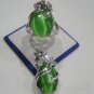 3 colors!fine green/pink/blue opal bead CZ pendant ring #7,8,9 free shipping