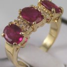 11 colors! lady's exquisite purple/blue/red Zirconia bead 18KGP ring #7,8,9 exit