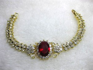 3 colors! lady's wonderful blue/red/black Cubic Zirconia  bead bracelet