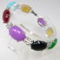 10 colors! lady's fine green/purple/red/blue/colorful jade black agate bracelet