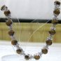 2 colors! Charm lady's 6*8mm natural tiger eye stone 18KGP bracelet 7.5 inch