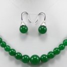 6 colors! 6-14mm green/purple/red/yellow jade tiger eye stone necklace earrings