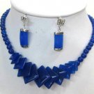 10 colors! white/blue/pink/purple/red/green jade /pearl necklace earring set